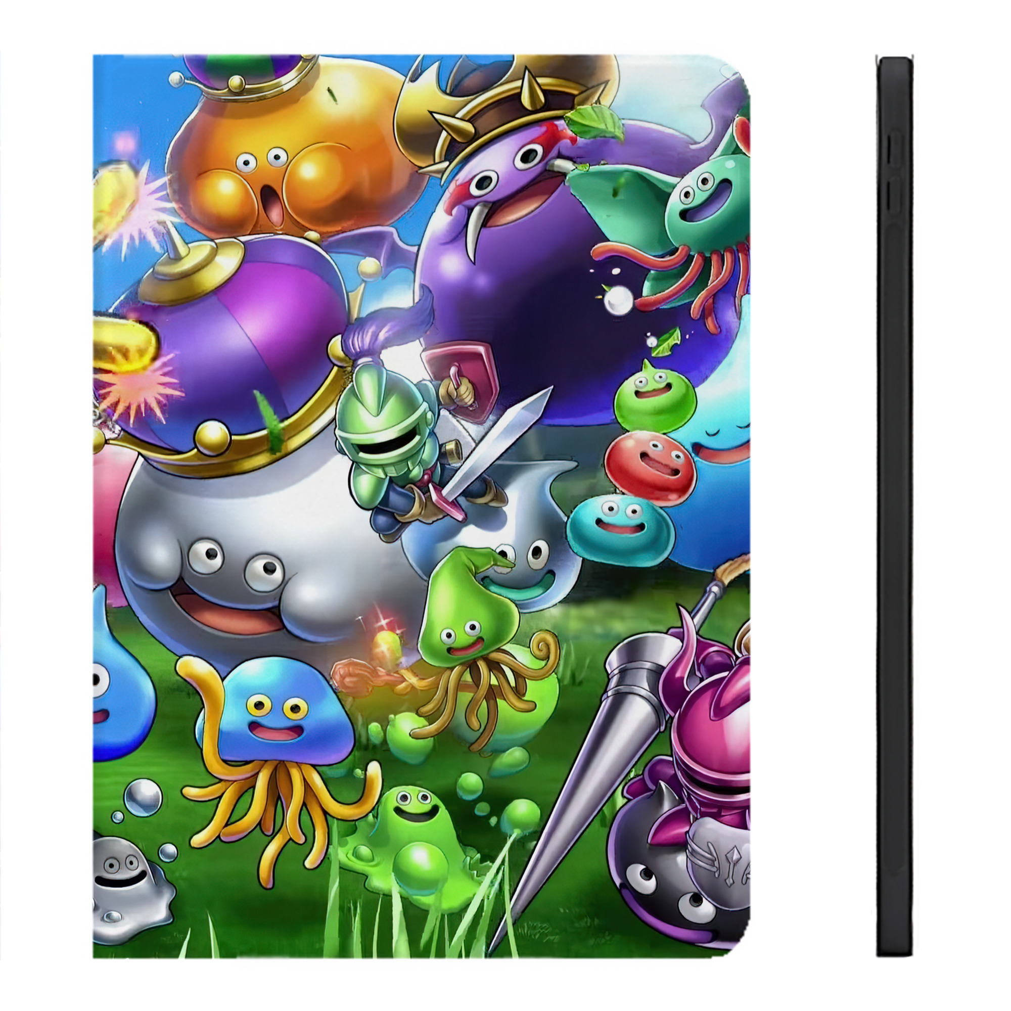 （画像用） ドラゴンクエスト Doragon Kuesuto Dragon Quest IPadケース ペンホルダー付き ブックスタイルデザイン